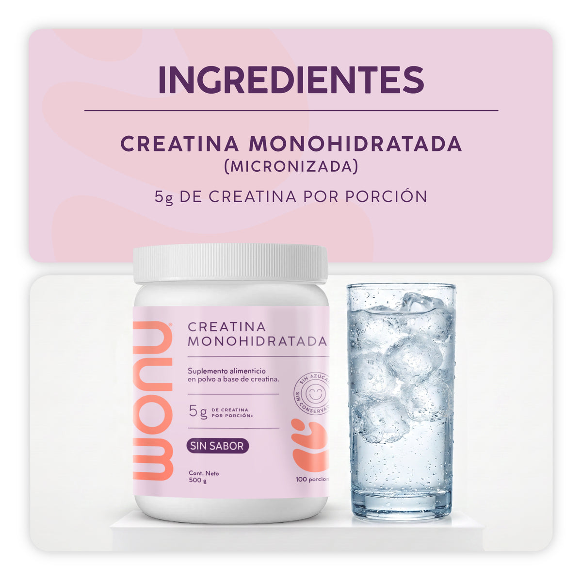 Creatina Monohidratada Sin Sabor