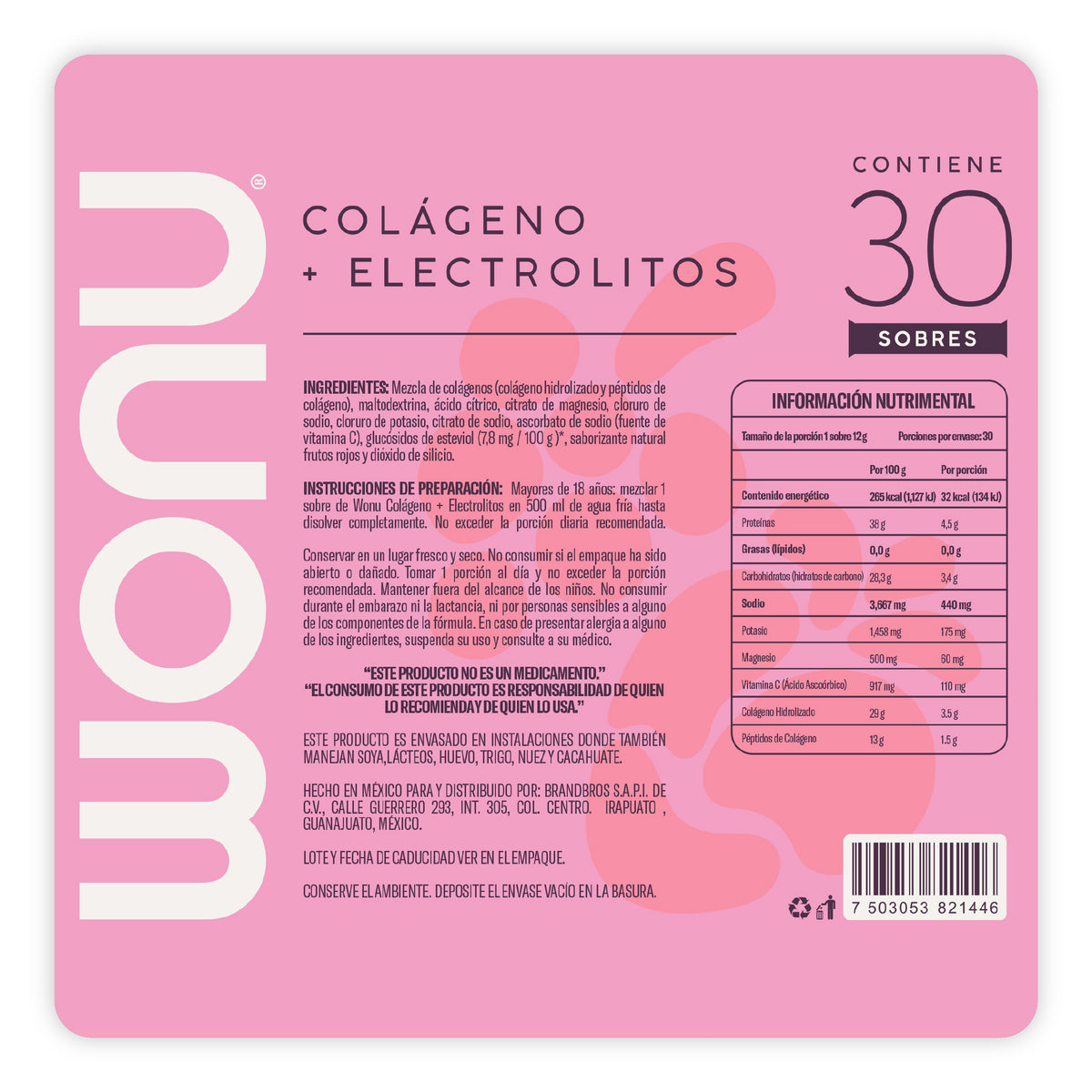 Colágeno + Electrolitos Frutos Rojos