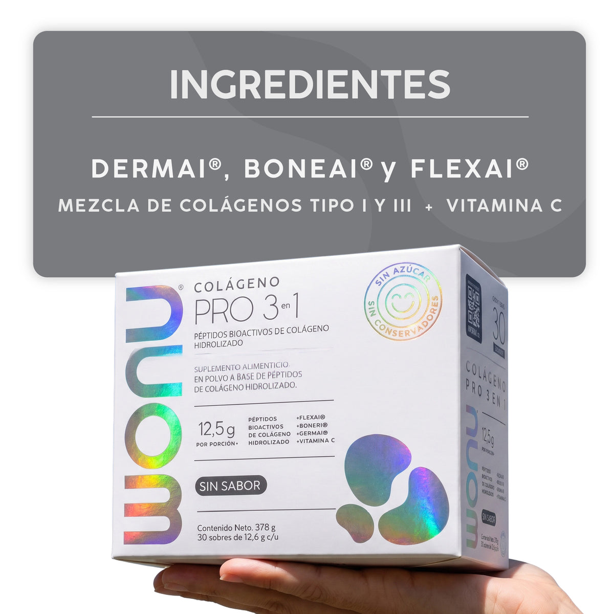 Colágeno PRO 3 en 1 Sin Sabor Sticks