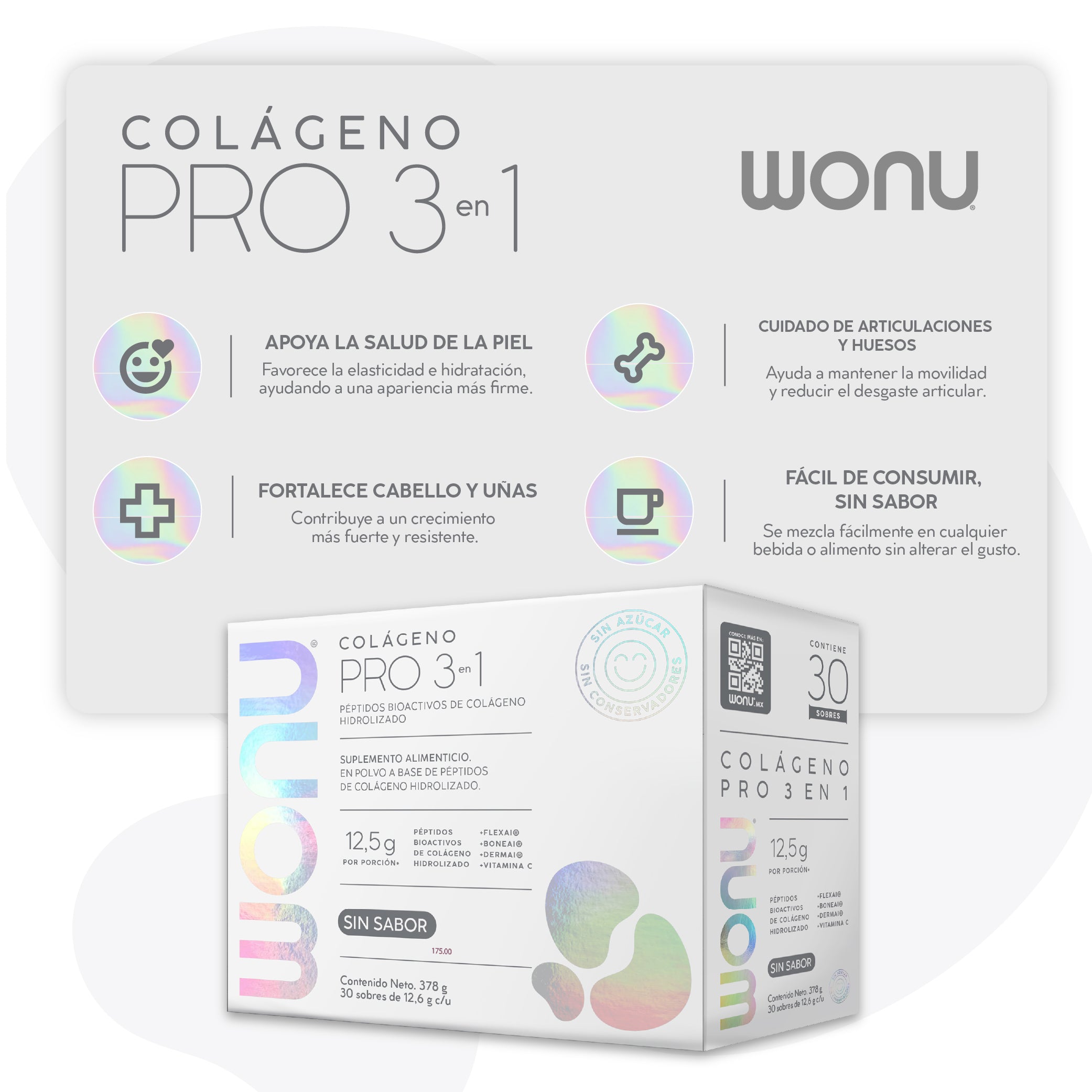 Colágeno PRO 3 en 1 Sin Sabor