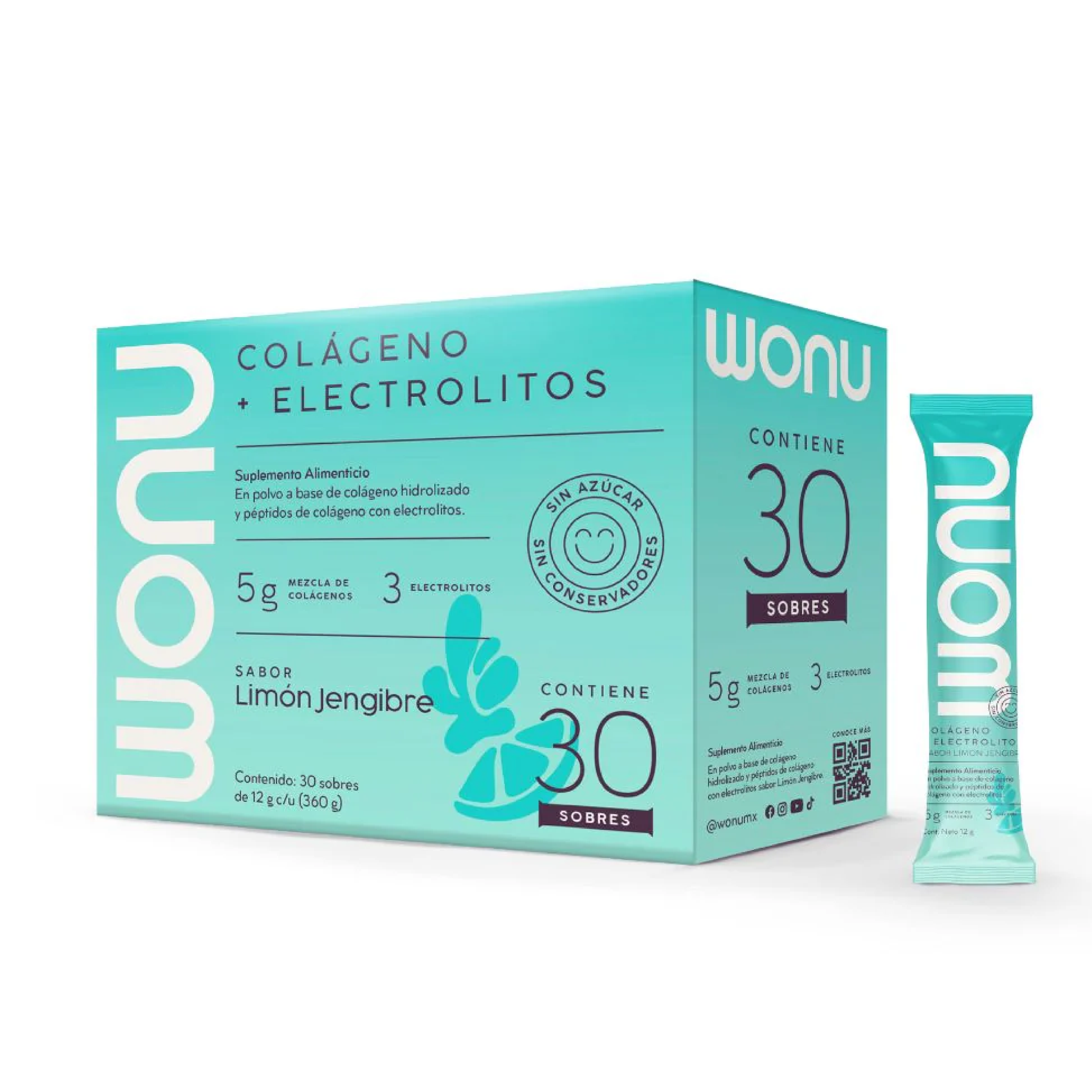 Colágeno + Electrolitos 30 Sticks - 5g de Colágeno Sin Azúcar (30 sobres)
