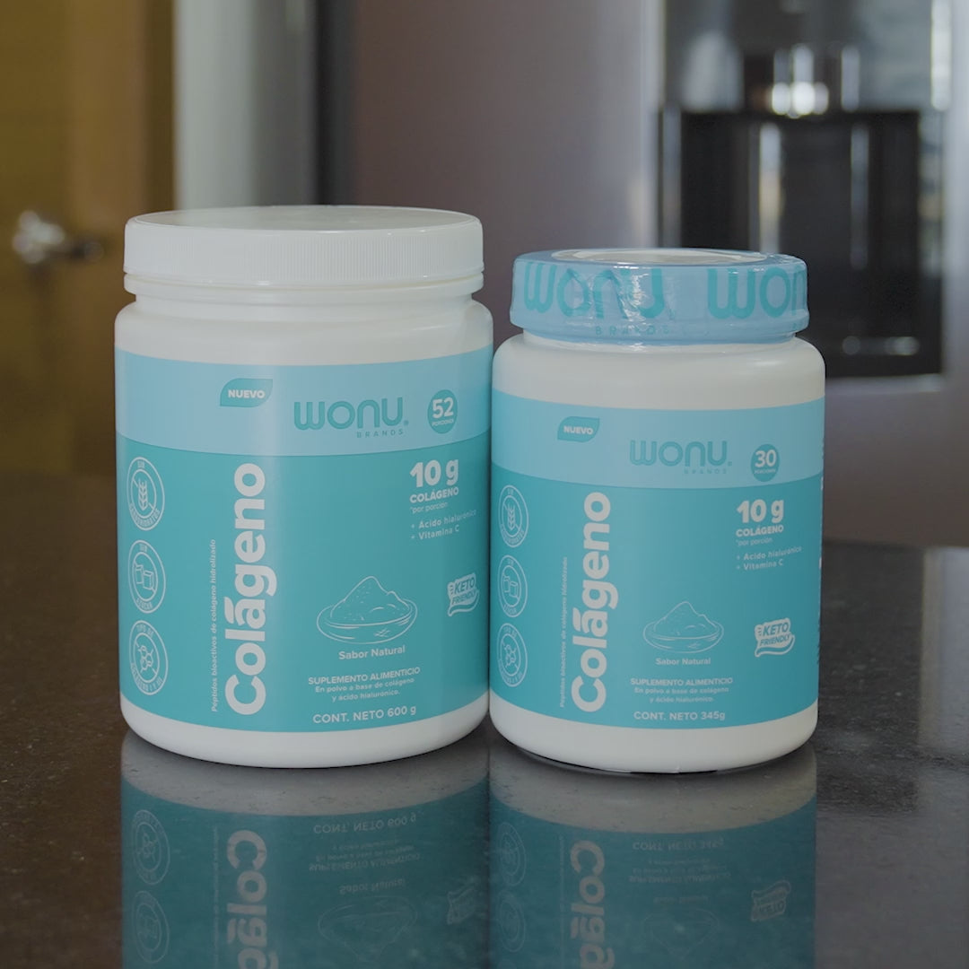 Colágeno Hidrolizado Natural - 10g de Colágeno con Ácido Hialurónico y Vitamina C
